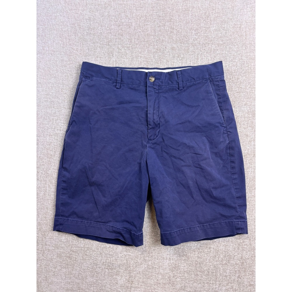 Polo Ralph Lauren Mens Navy Blue Stretch Classic Fit Chino Shorts Size 32